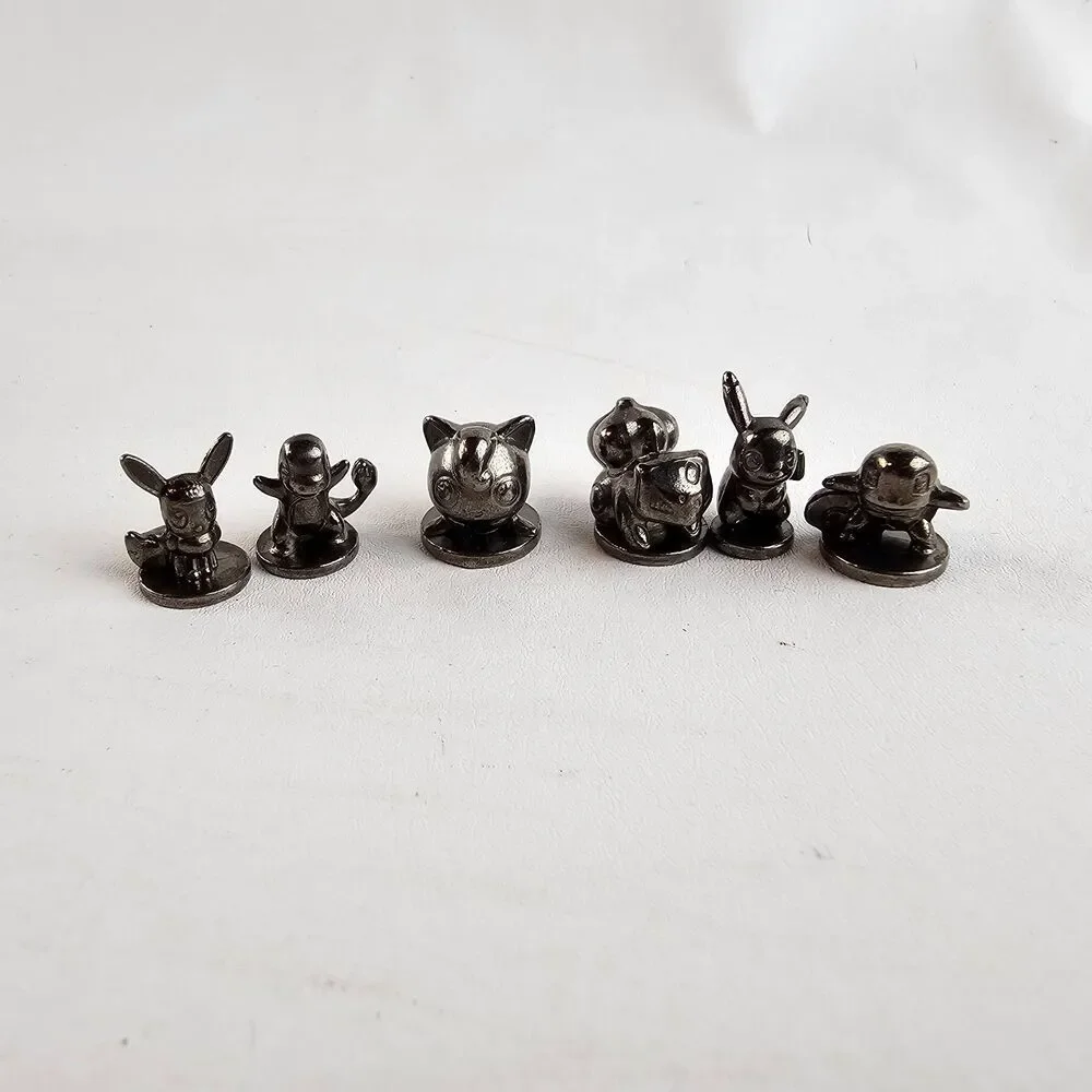 Pokemon Monopoly Metal Tokens Lot of 6 Pikachu Eevee Squirtle Charmander Bulb